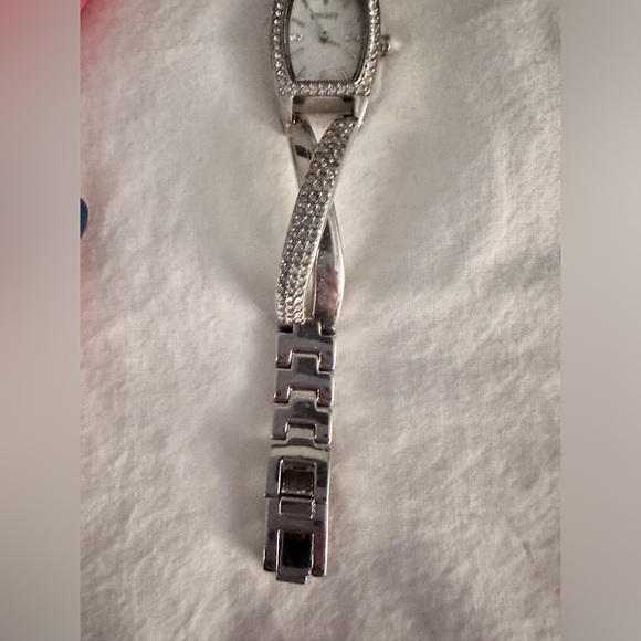Ladies' DKNY Stainless Steel Crossover Bracelet Watch with Crystal Accents - Picture 2 of 9